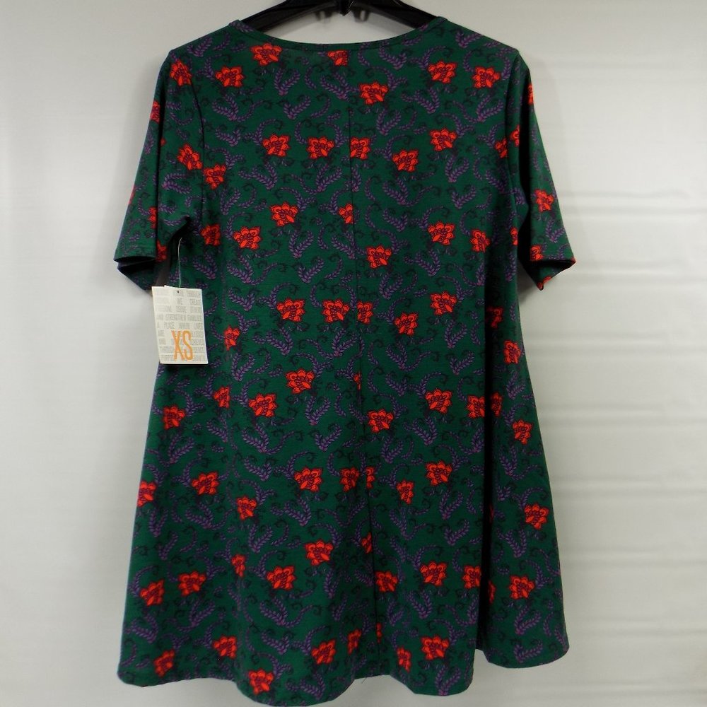 LulaRoe Perfect T Shirt Flowered Design Sz XS NWT - Picture 6 of 10
